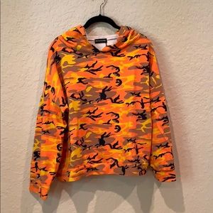 Orange camo hoodie